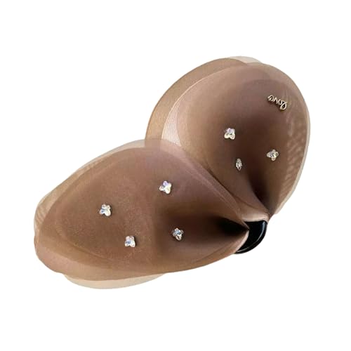 KMGDM Elegante Netzschleifen Haarspange für Damen, durchsichtiges Haar-Accessoire mit praktischen Haarspangen für das tägliche Styling von KMGDM