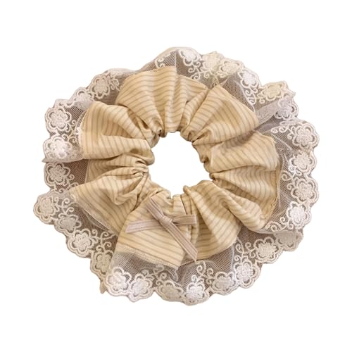 KMGDM Elegante Spitzen-Haargummis für Damen, elastisch, modisch, französischer Pferdeschwanz-Halter von KMGDM