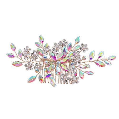 KMGDM Eleganter handgefertigter Braut-Haarreif mit künstlichen Perlen für Hochzeiten und formelle Anlässe von KMGDM