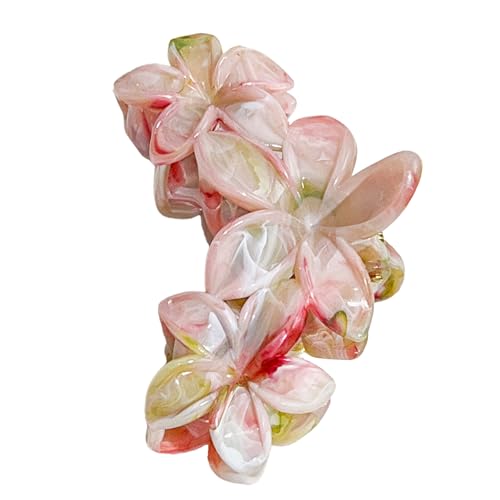 KMGDM Frangipani-Haarklammer mit elegantem Marmor, mit mehrfarbigen Optionen, praktisches Harz-Haar-Accessoire für den täglichen Gebrauch von KMGDM