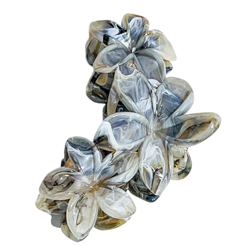 KMGDM Frangipani-Haarklammer mit elegantem Marmor, mit mehrfarbigen Optionen, praktisches Harz-Haar-Accessoire für den täglichen Gebrauch von KMGDM