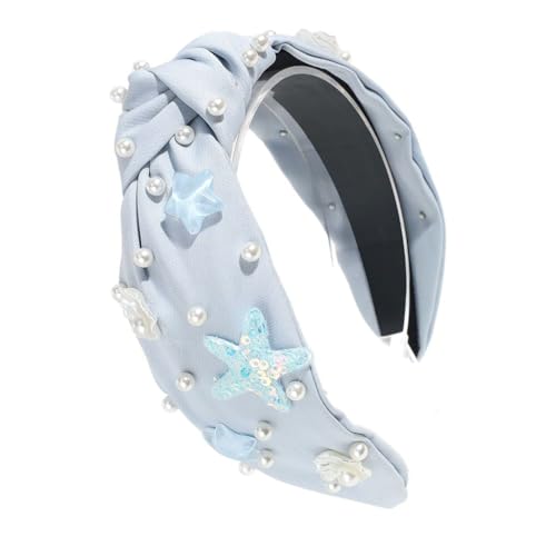 KMGDM Haarband mit Kunstperlen und Knoten, breite Stirnbänder für Mädchen, modisches Haarschmuck für Damen KMGDM Haarband mit Kunstperlen und Knoten, breite Stirnbänder für Mädchen, modisches Haarschmuck für Damen von KMGDM