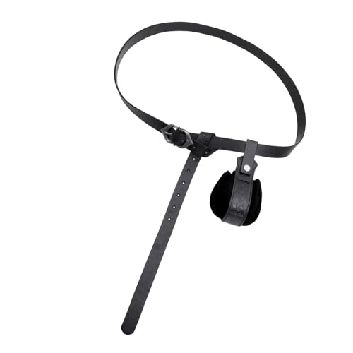 KMGDM Mittelalterliche Stile Verstellbare PU Leder Hüfttasche für Cosplay Kostüm Zubehör und Mottopartys, Schwarz , 2.5x168cm/2.2x18cm/2.7x15cm, CST075BK von KMGDM