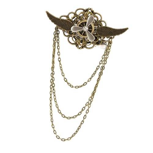 KMGDM Punk Wing Vintage Kette Brosche und Haarspange Mehrzweck-Legierung Zubehör für Kostümpartys von KMGDM