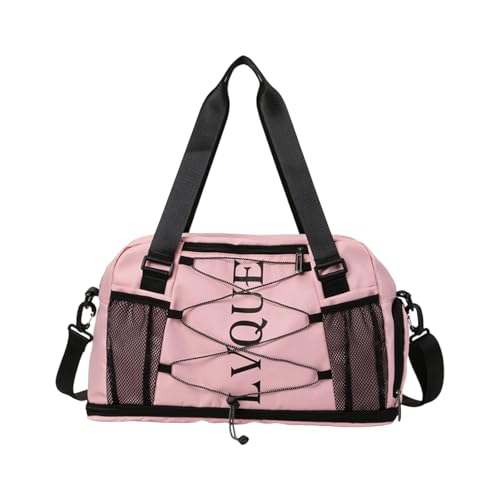 KMGDM Reisetasche Fitnessbeutel Turnbeutel Buchstabendruck Sporttasche Große Kapazität Übernachtungstasche Einfache Trainingstasche Weekender Tasche, Pk, 45x21x26cm von KMGDM