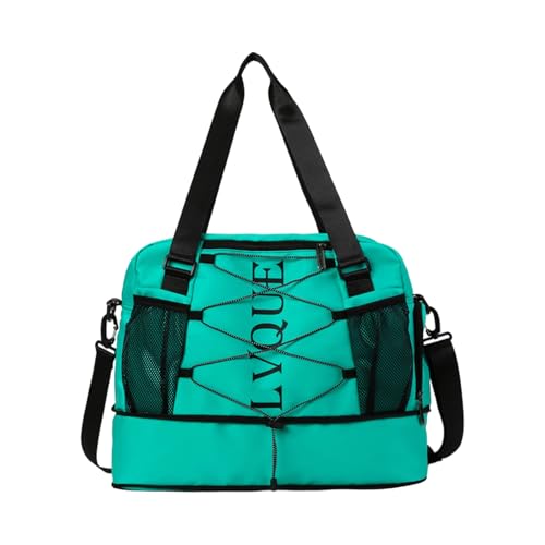 KMGDM Reisetasche Fitnessbeutel Turnbeutel Buchstabendruck Sporttasche Große Kapazität Übernachtungstasche Einfache Trainingstasche Weekender Tasche, grün, 45x21x26cm von KMGDM