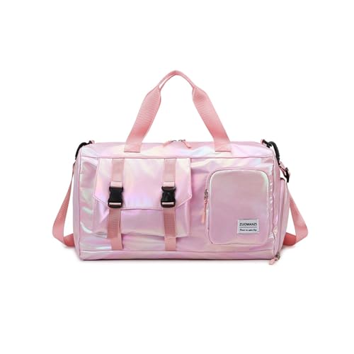 KMGDM Reisetasche Trocken- und Nasstrennung Fitness Tasche Turnbeutel Sporttasche Große Kapazität Übernachtungstasche Trainingstasche Weekender Bag, Pk, 45x26x21cm von KMGDM
