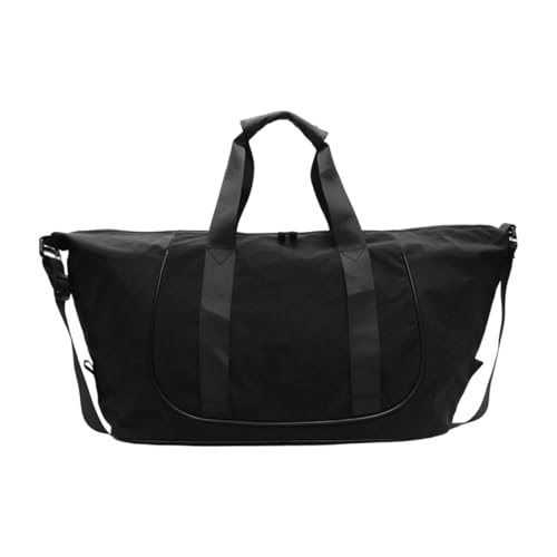 KMGDM Reisetasche Wasserabweisend Fitness Tasche Turnbeutel Sporttasche Große Kapazität Übernachtungstasche Einfache Trainingstasche Wochenendtasche, Schwarz , 58x19x29cm von KMGDM