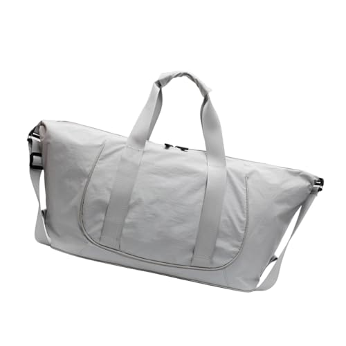 KMGDM Reisetasche Wasserabweisend Fitness Tasche Turnbeutel Sporttasche Große Kapazität Übernachtungstasche Einfache Trainingstasche Wochenendtasche, grau, 58x19x29cm von KMGDM