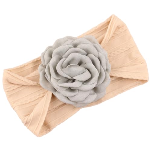 KMGDM Weiche und bequeme Kopfbedeckung für Babys, Blumen-Haarband für Säuglinge, schützt Fontanelle, bequemes dehnbares Stoff-Haarband von KMGDM
