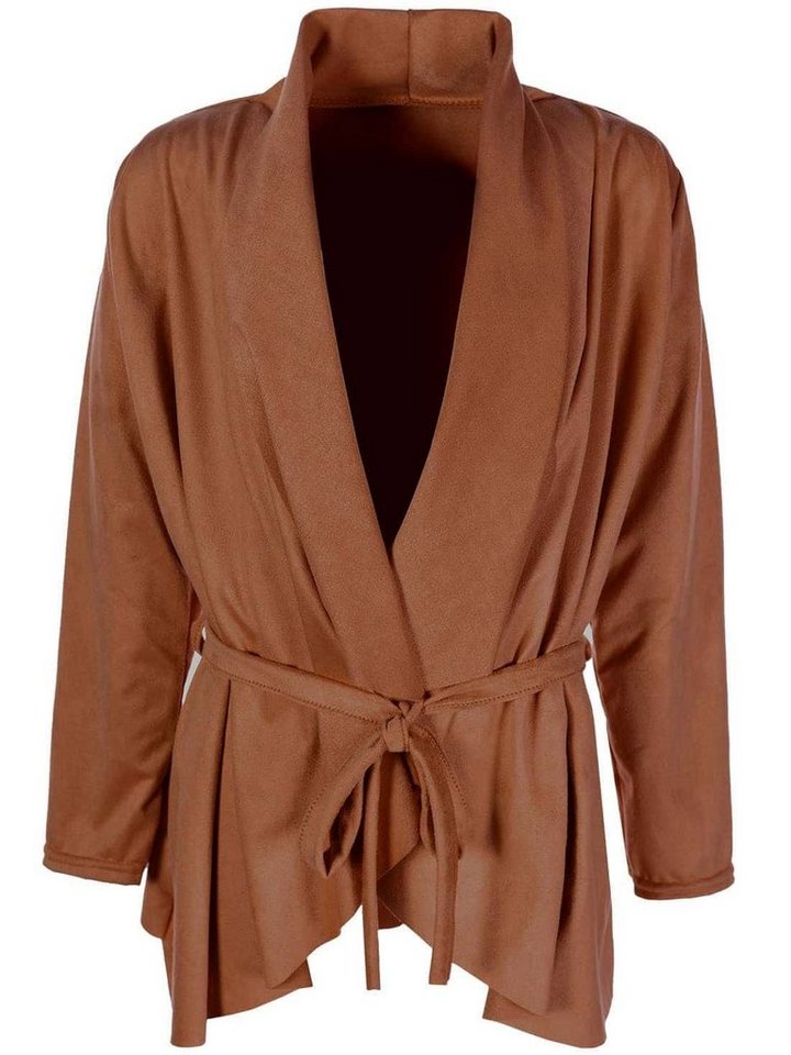 KMISSO Cardigan Mädchen Velour Cardigan mit Bindeschnur 30225 (1-tlg) mit Bindegürtel von KMISSO