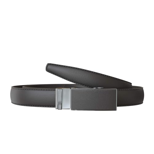 KMISSO Damen Automatik Gürtel Übergrößen Echt Veganes Leder 30642 Schwarz 115 cm von KMISSO