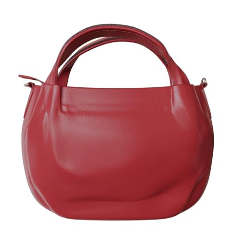 KMISSO Elegante vegane Damen Handtasche aus Kunstleder mit Umhängefunktion 30610 Red von KMISSO