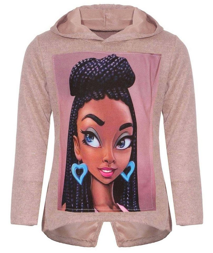 KMISSO Hoodie Mädchen Pullover mit Kapuze (1-tlg) Sweatshirt, mit Kapuze, mit Kängurutasche, Hoodie, mit Print von KMISSO