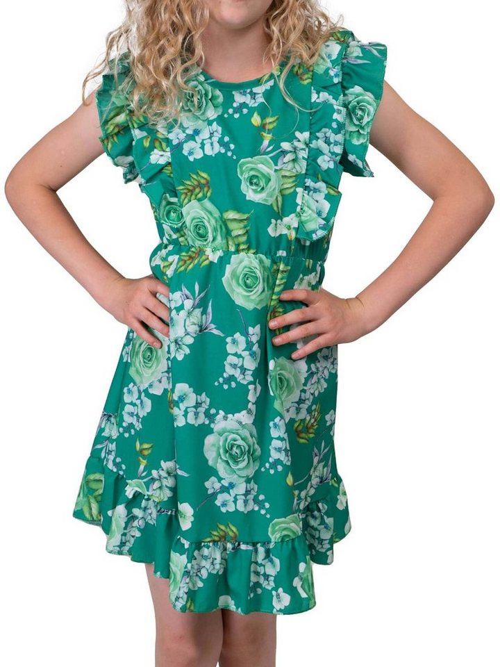 KMISSO Jerseykleid Mädchen Kleid Rosenmotiv (1-tlg) bequem zu tragen von KMISSO