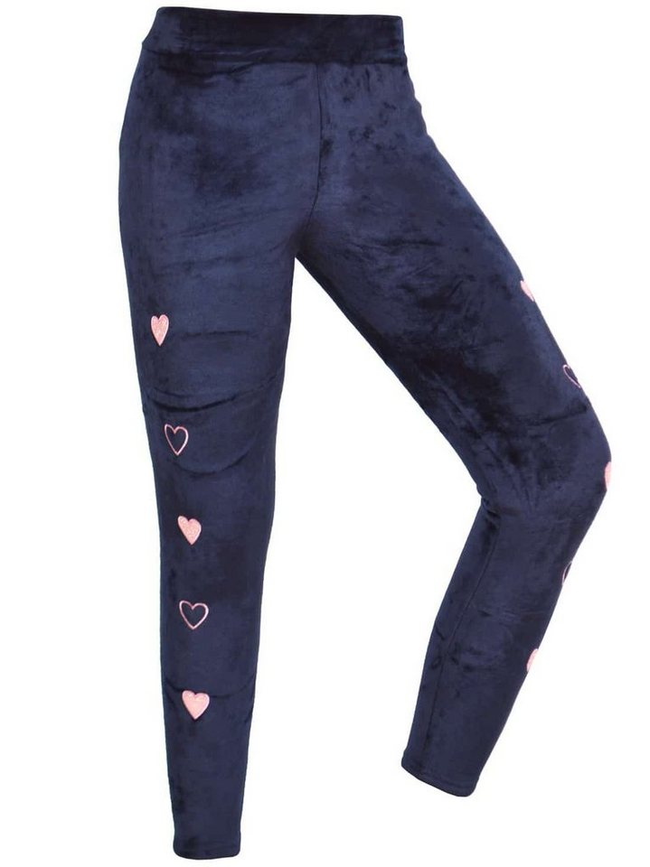 KMISSO Leggings Mädchen Nicki Thermo Hose Leggings Herzchen 30520 (1-tlg) mit elastischem Bund von KMISSO