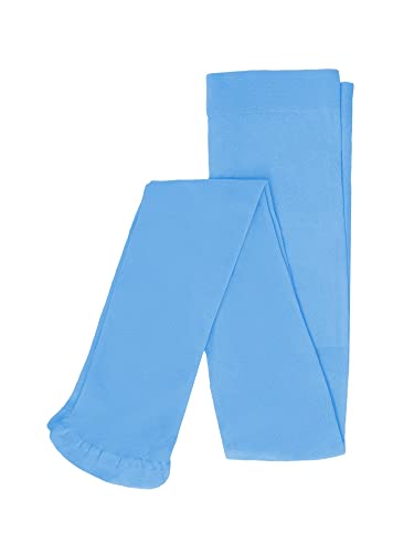 KMISSO Mädchen FeinStrumpfhose Strumpfhose Unifarben 30391 Blau 128/134 von KMISSO