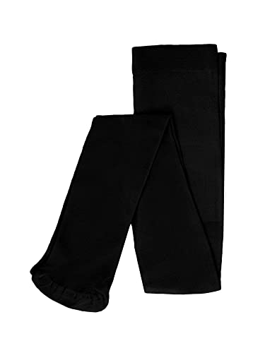 KMISSO Mädchen FeinStrumpfhose Strumpfhose Unifarben 30391 Schwarz 104/110 von KMISSO