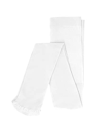 KMISSO Mädchen FeinStrumpfhose Strumpfhose Unifarben 30391 Weiß 104/110 von KMISSO