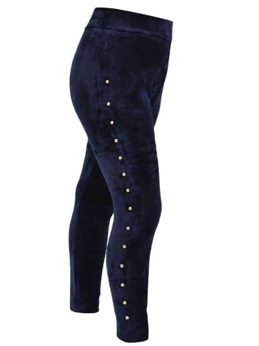 KMISSO Mädchen Nicki Thermo Hose Leggings Nieten 30533 Blau 152 von KMISSO