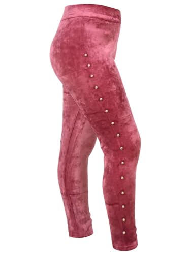 KMISSO Mädchen Nicki Thermo Hose Leggings Nieten 30533 Rosa 140 von KMISSO