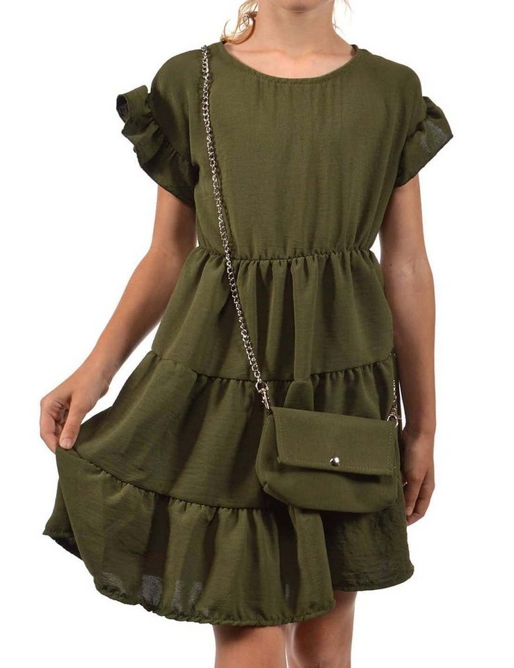 KMISSO Sommerkleid Mädchen Kleid schwingender Rock und Tasche (1-tlg) bequem zu tragen von KMISSO