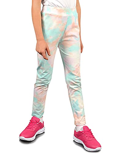 Kinder Mädchen Freizeit Batik Leggings Sport Hose 30343 Lachs 128 von KMISSO