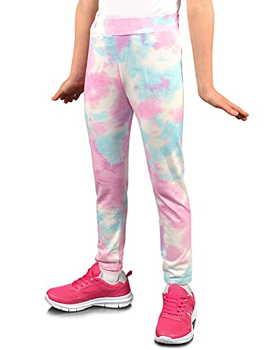 Kinder Mädchen Freizeit Batik Leggings Sport Hose 30343 Rosa 152 von KMISSO