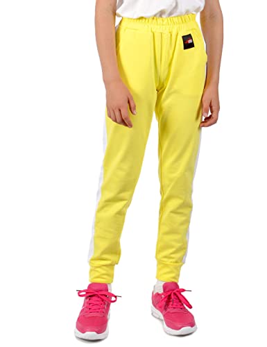 Kinder Mädchen Stoff Freizeit Hose Sporthose 30358 Gelb 164 von KMISSO