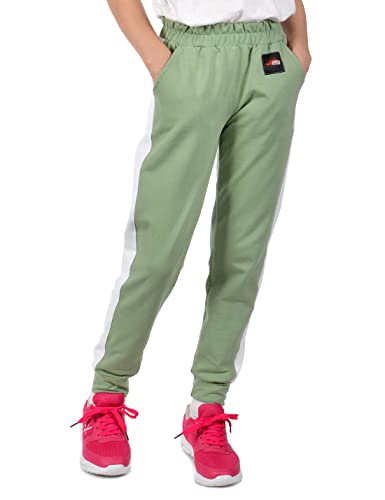 Kinder Mädchen Stoff Freizeit Hose Sporthose 30358 Grün 122 von KMISSO