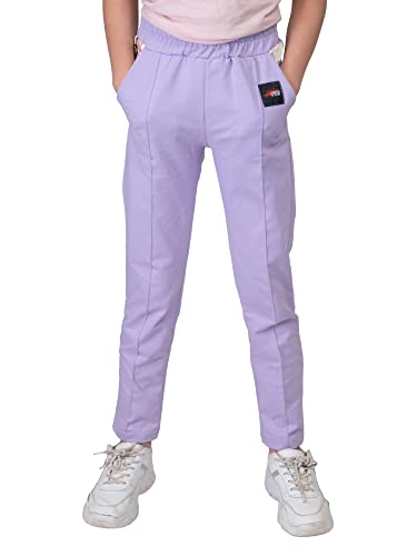 Kinder Mädchen Stoff Freizeit Sport Hose 30360 Lila 152 von KMISSO