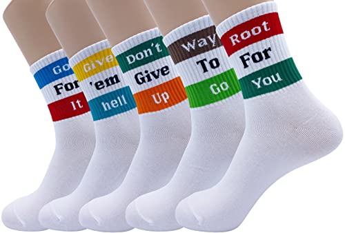 MK SOCKS Baumwolle Streifen Athletik Sport Running Retro Cute Matching School Crew Socks für Männer/Frauen (DE/NL/SE/PL, Alphanumerisch, L, Regular, Regular, 5) von KMK SOCKS