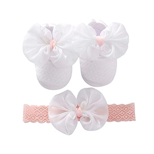 KMKM Baby Schuhe 0-3monate Kleinkind Schuhe Prinzessin Schuhe MäDchen Lauflernschuhe Weichen Sohle Rutschfest Babyschuhe Neugeborene Taufschuhe mit Bowknot Krabbelschuhe Indoor Kinderschuhe von KMKM