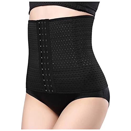 KMKM Waist Trainer Korsett Taillenformer Damen ​bauchweggürtel Body Shaper Sport bauchgürtel abnehmen verstellbar postnatal Figurformend Gürtel Taillenmieder Shapewear von KMKM