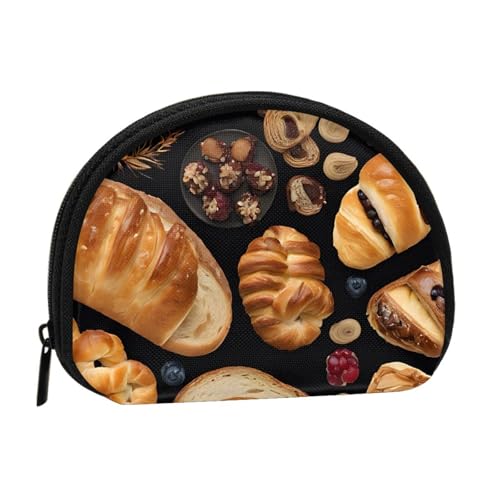 (Cheese Sandwiches) Kleine Münzgeldbörse Mini Geldbörse Reißverschluss Münztasche Kleingeld Geldbörse für Damen und Herren, tragbare Make-up-Tasche, Kosmetiktasche, schwarz, Einheitsgröße, lässig, von KMNHBGF