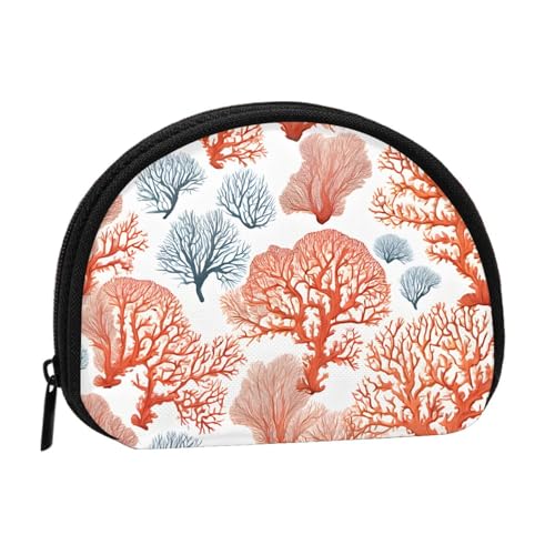 (Coral Reef) Kleine Münzgeldbörse, Mini-Geldbörse, Reißverschluss, Münztasche, Kleingeldbörse für Damen und Herren, tragbare Make-up-Tasche, Kosmetiktasche, schwarz, Einheitsgröße, lässig, Schwarz , von KMNHBGF