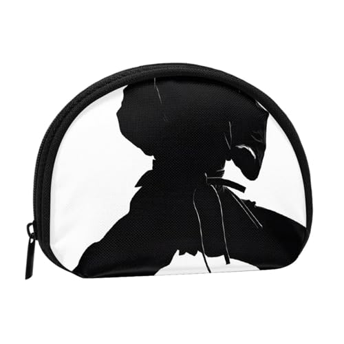 (Karate) Kleine Münzbörse Mini Geldbörse Reißverschluss Münztasche Kleingeld Geldbörse für Damen Herren Tragbare Make-up-Tasche Kosmetiktasche Schwarz Einheitsgröße Casual, Schwarz , Einheitsgröße, von KMNHBGF