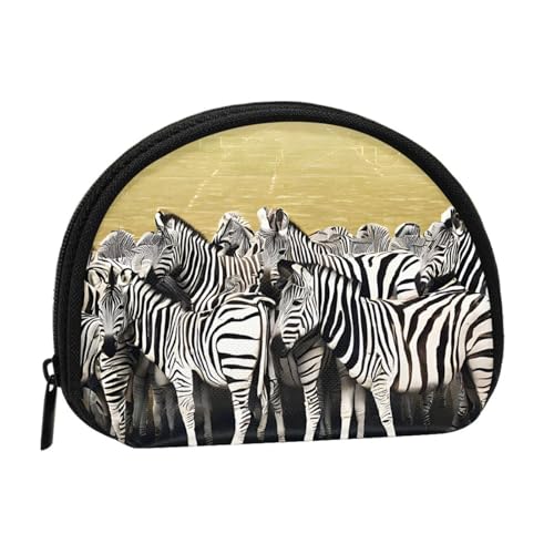 (Zebra Racetrack) Kleine Münzbörse Mini Geldbörse Reißverschluss Münztasche Kleingeld Geldbörse für Damen und Herren, tragbare Make-up-Tasche, Kosmetiktasche, schwarz, Einheitsgröße, lässig, Schwarz , von KMNHBGF