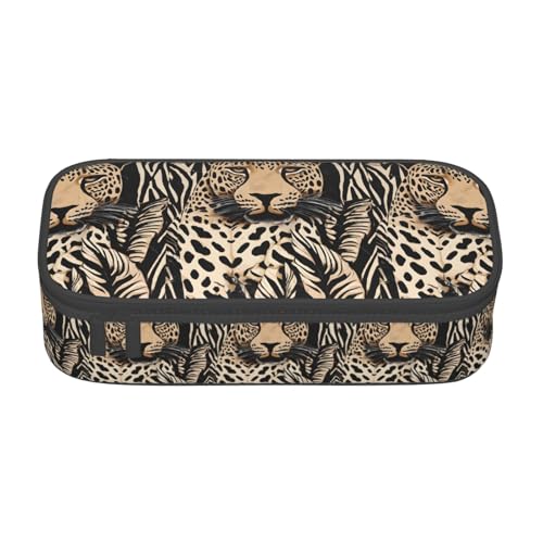 KMNHBGF Reißverschluss-Tasche mit Leopardenmuster, Reisebox, Organizer für Herren, Damen, Erwachsene, Schwarz, Einheitsgröße, modisch, Schwarz , Einheitsgröße, modisch von KMNHBGF