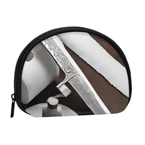 Kleine Geldbörse mit japanischem Samuraischwert, Mini-Geldbörse, Reißverschluss, Münzbeutel, Wechselgeldbörse für Damen und Herren, tragbare Make-up-Tasche, Kosmetiktasche, schwarz, Einheitsgröße, Kleine Geldbörse mit japanischem Samuraischwert, Mini-Geldbörse, Reißverschluss, Münzbeutel, Wechselgeldbörse für Damen und Herren, tragbare Make-up-Tasche, Kosmetiktasche, schwarz, Einheitsgröße, von KMNHBGF