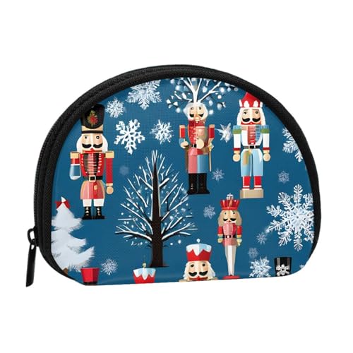 Kleine Münzbörse für Damen, Nussknacker, Ballett, Weihnachten, Tanz, Mini-Geldbörse, Reißverschluss, Münztasche, Kleingeldbörse für Damen und Herren, tragbare Make-up-Tasche, Kosmetiktasche, schwarz, von KMNHBGF