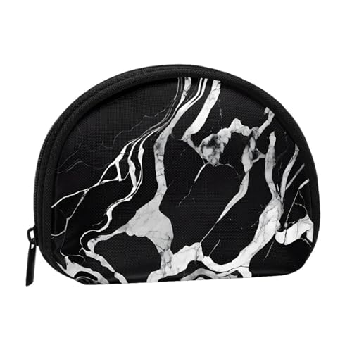Kleine Münzgeldbörse mit Reißverschluss, für Damen und Herren, tragbare Make-up-Tasche, Kosmetiktasche, schwarz, Einheitsgröße, lässig, Schwarz , Einheitsgröße, Casual von KMNHBGF