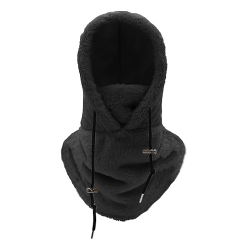 KMOCEPLY Thermo-Sturmhaube, Sherpa-Kapuze, Skimaske, Fleece, Winter-Sturmhaube für kaltes Wetter, winddicht, verstellbar, warm, Fleece-Mütze, Schal, Halswärmer für Herren, Winter, Outdoor-Sport, von KMOCEPLY