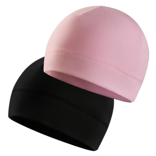 KMUTZENS Unisex Sportmütze aus Weichem Fleece – Thermo, Bequem Atmungsaktiv Multifunktionale Skull Cap für Radfahren, Motorradfahren, Laufen, Skifahren, Klettern, 2er-Pack für Herren und Damen von KMUTZENS