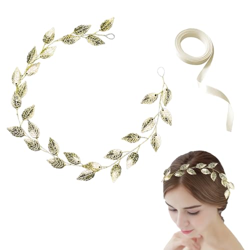 KMYZQDV Goldblatt-Kopfschmuck für Damen, griechisches Haar-Accessoire, am Hinterkopf, griechisches umgekehrtes Wickel-Stirnband, Abschlussball-Stirnbänder und Brautzubehör für rückwärts gerichtetes KMYZQDV Goldblatt-Kopfschmuck für Damen, griechisches Haar-Accessoire, am Hinterkopf, griechisches umgekehrtes Wickel-Stirnband, Abschlussball-Stirnbänder und Brautzubehör für rückwärts gerichtetes von KMYZQDV
