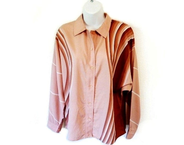 1960Er Jahre Pucci Seidenbluse Pastell Rosa Made in Italy Grösse Medium von KMalinkaVintage