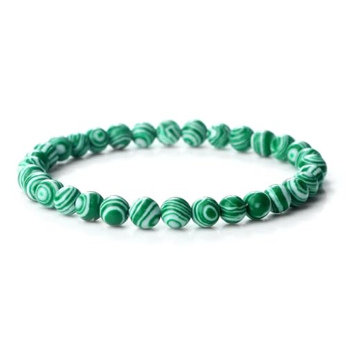 6mm Modisches Naturstein Perlenarmband Unisex, Grüne Malachit Zebra Print Perlen, Handgefertigtes Perlen Stretch Paar Armband, Stylisch und Charmant 6mm 6mm Modisches Naturstein Perlenarmband Unisex, Grüne Malachit Zebra Print Perlen, Handgefertigtes Perlen Stretch Paar Armband, Stylisch und Charmant 6mm von KNDSSMY