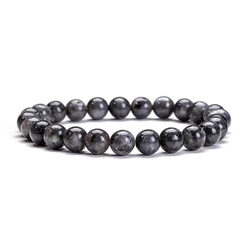 Handgefertigtes Perlenarmband aus Naturstein, Unisex, 8mm, Verstellbare Schwarze Spektrolith-Perlenarmbänder Für Damen und Herren, Modischer Yoga-Armreif, 8mm Handgefertigtes Perlenarmband aus Naturstein, Unisex, 8mm, Verstellbare Schwarze Spektrolith-Perlenarmbänder Für Damen und Herren, Modischer Yoga-Armreif, 8mm von KNDSSMY