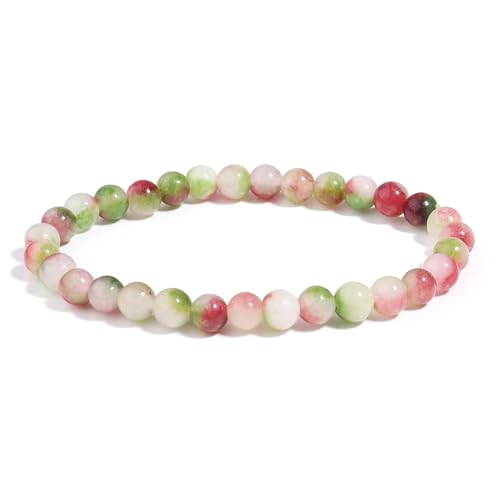 Handgefertigtes Stretch Perlenarmband aus Naturstein, Unisex, Rot Grün Wassermelonen Turmalin Armband, Doppelte 6/8/10 Farbperlen, Stilvoll und Schlicht, 10mm Handgefertigtes Stretch Perlenarmband aus Naturstein, Unisex, Rot Grün Wassermelonen Turmalin Armband, Doppelte 6/8/10 Farbperlen, Stilvoll und Schlicht, 10mm von KNDSSMY