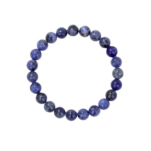 8mm Naturstein Perlenarmband Unisex, Verstellbares Dunkelblaues Sodalith Stretch Armband, Yoga Perlen Armreif, Geburtstag Valentinstag für Sie & Ihn 8mm 8mm Naturstein Perlenarmband Unisex, Verstellbares Dunkelblaues Sodalith Stretch Armband, Yoga Perlen Armreif, Geburtstag Valentinstag für Sie & Ihn 8mm von KNDSSMY